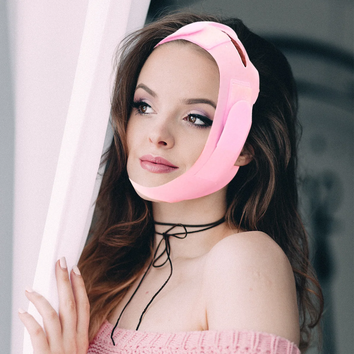 Face Facial Slimming Belt Breathable Stretchy Silicone Double Chin Lift Up Bandage Prevent Sagging Face Thin Mask