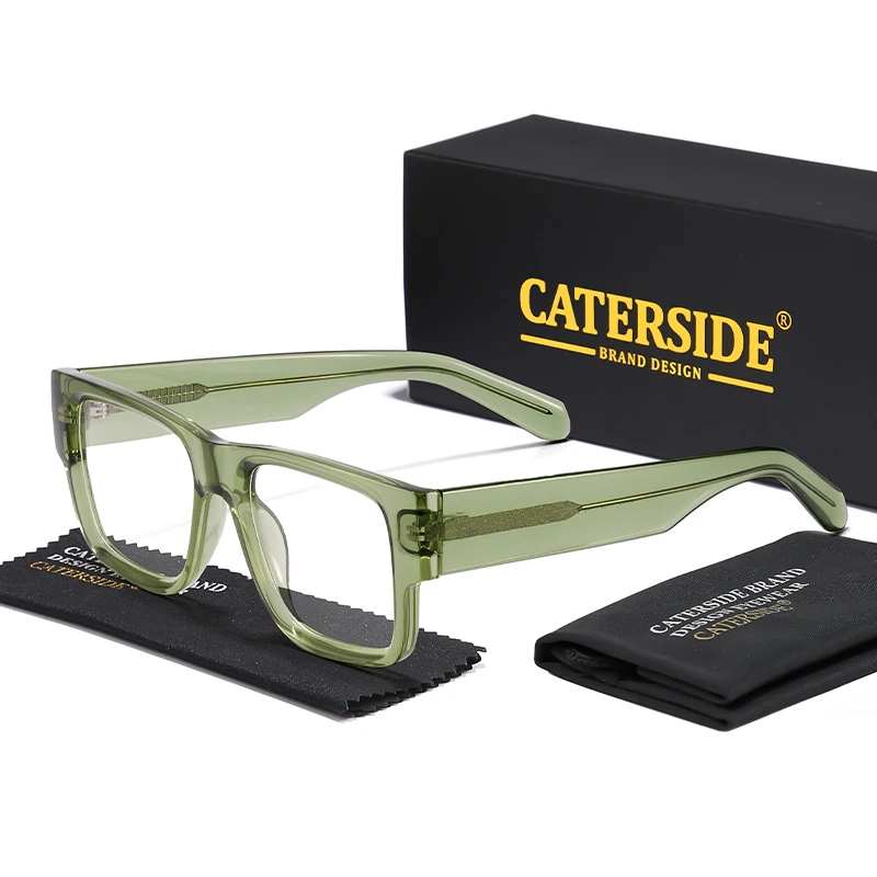 

CATERSIDE Men's Thick Frame Eyeglass Brand Design High-Quality Fashion Glasses Women's Optical Glasses Daily Frame
