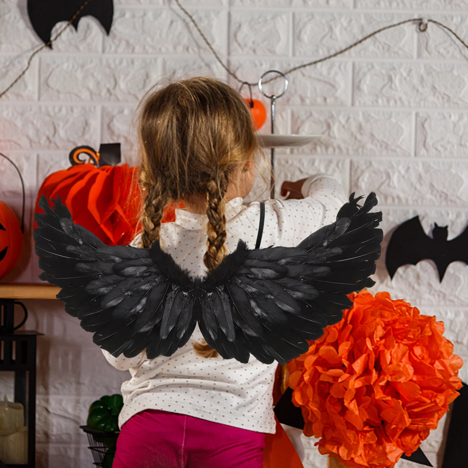 

1 Set Kids Costume Prop Light Fairy Wing Decor Halloween Party Cosplay Girl Children Dress Up Plume Headband