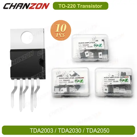 TO220 10Pcs Tda2030 Tda2030A Audio Amplifier Short-Circu Tda2003A Tda2050A Tda2003 Tda2050 Original High Quality Transistor BJT