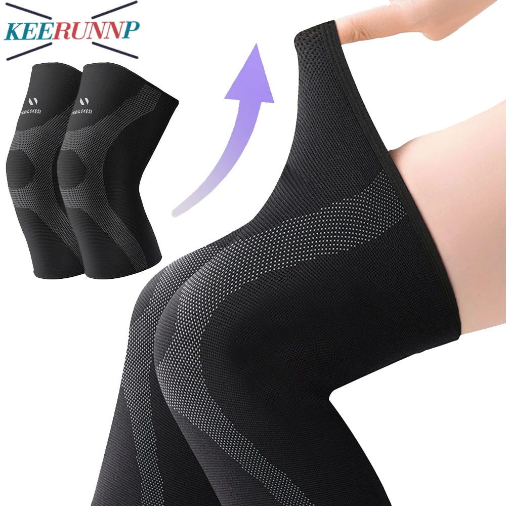 

【Plus Size 1Pair】Knee Compression Sleeve Brace Support - for Running, Basketball, Hiking | Meniscus Tear Pain & Injury Recovery