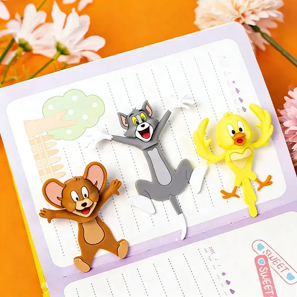 

Genuine Tom and Jerry 3D Stereo Bookmarks Anime Creative Stationery Bookmark For Books Reading Lovers Sign Book Mark Gifts