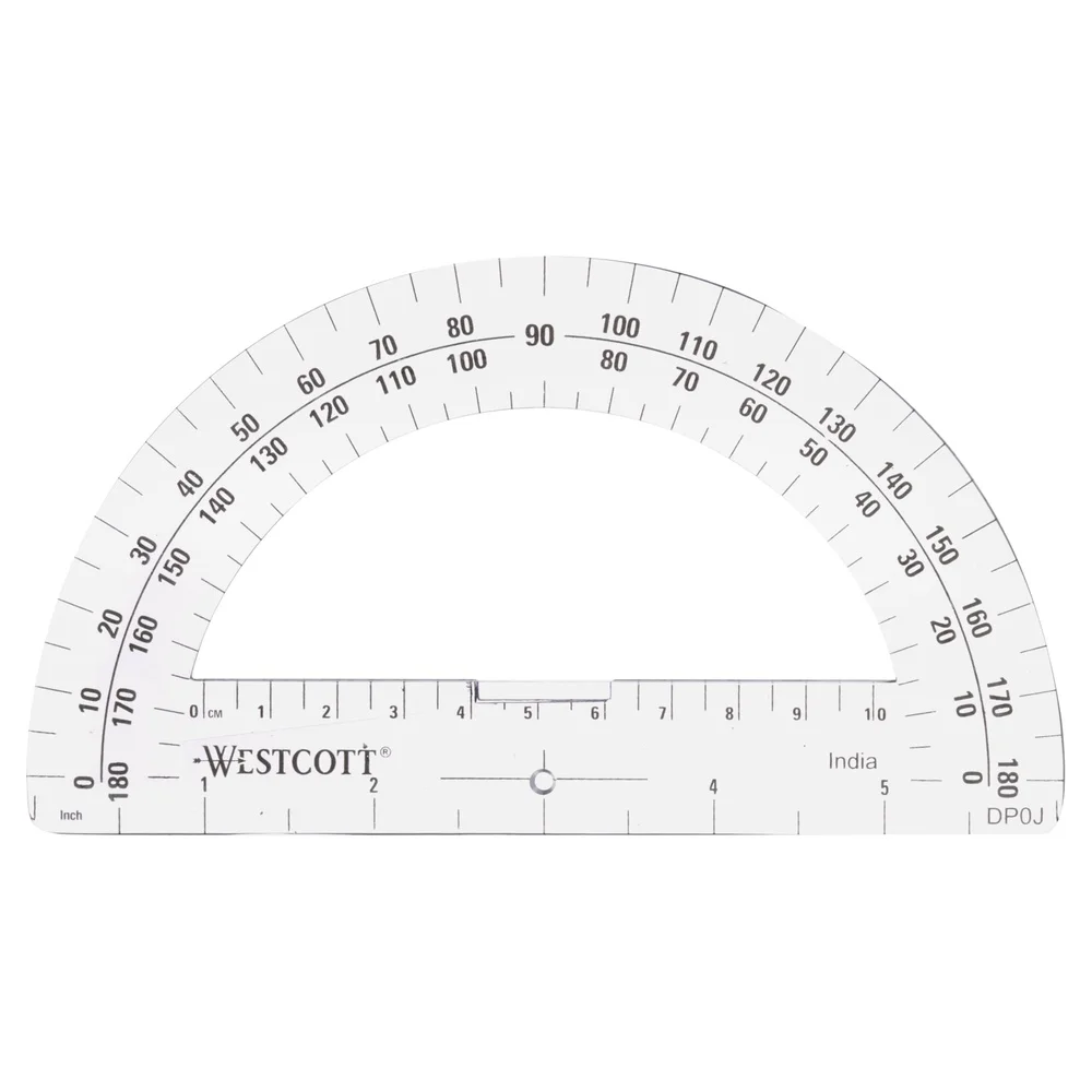透明なプラスチック製分度器 6インチ 180度 二重測定 教材 耐久性のある透明定規 12個セット 教室用