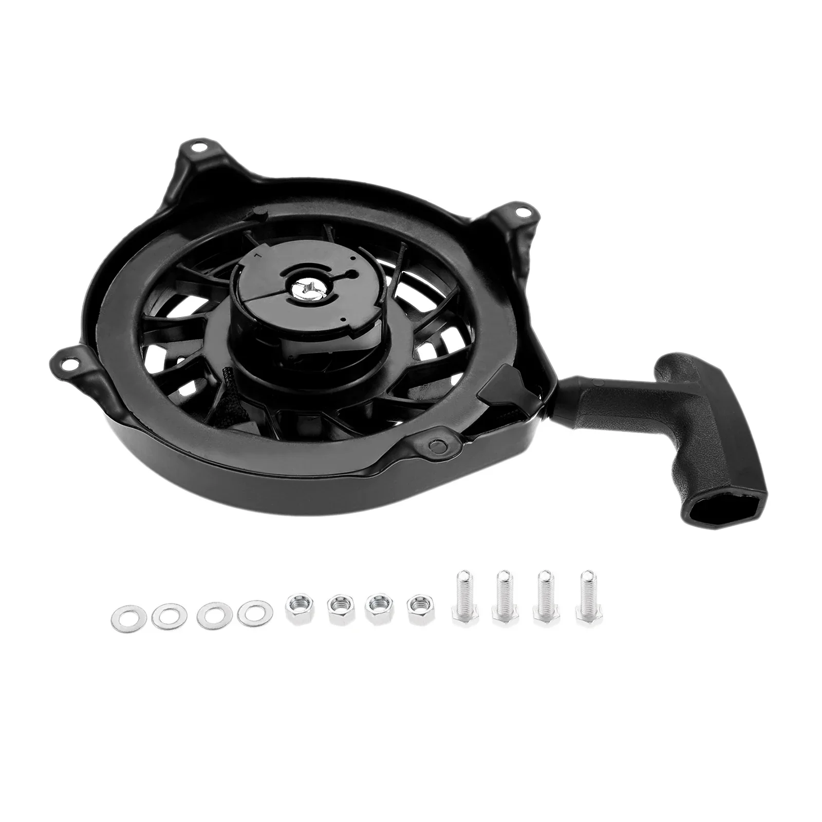 Lawnmower Recoil Starter Assembly Fit for Briggs &Stratton 497680 Rewind Starter 498144 Pulley Spring Assembly for Craftsman