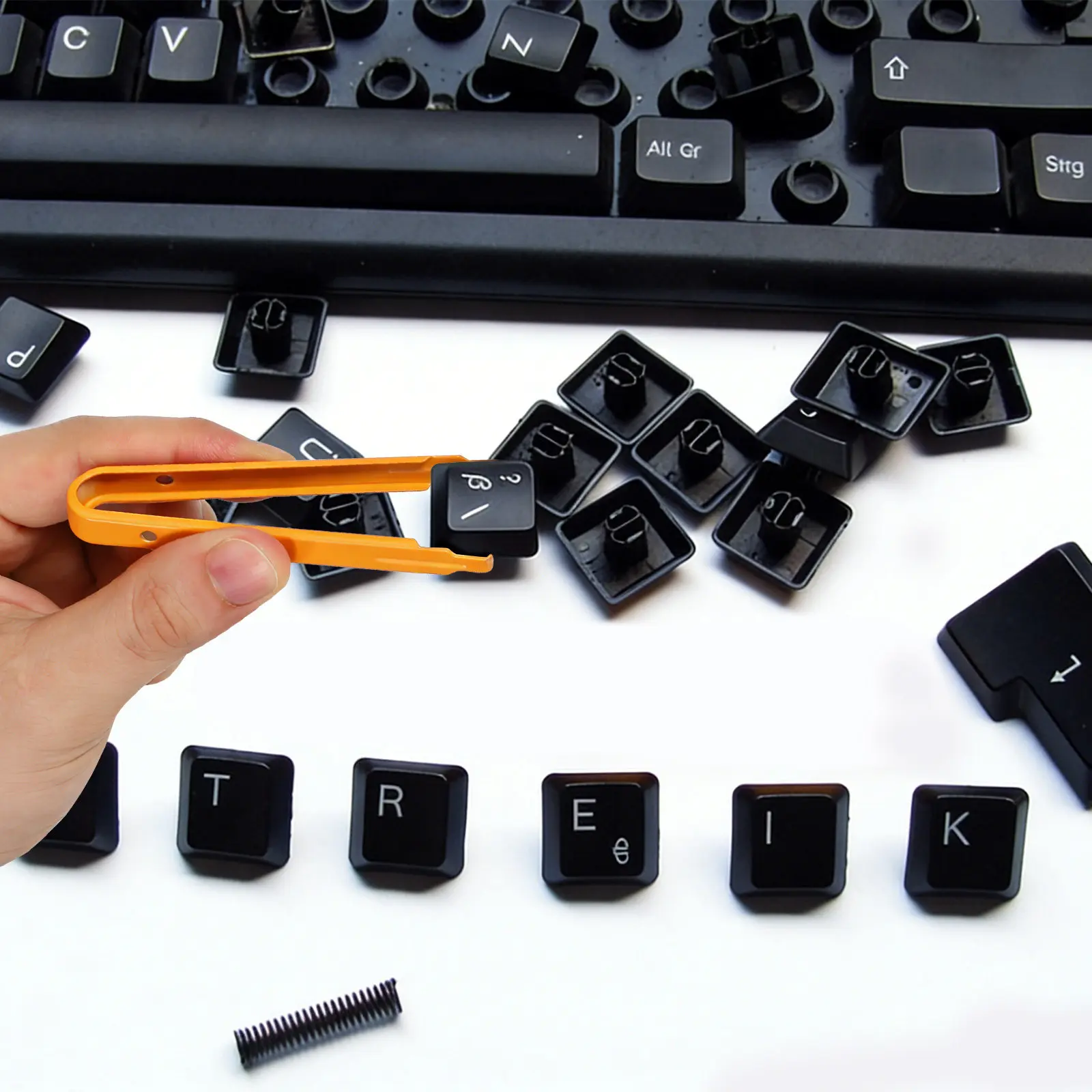 Mechanical Keyboard Key Puller Stainless Steel Key Remover Lightweight Portable Tool for Keyboard Cleaning Repair