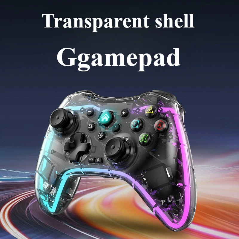 

Joystick Gamepad for PS4 Console Touch Buttons，Transparant Crystal Wireless Game Controller for PS4 /Switch /PS3/Android /PC/IOS