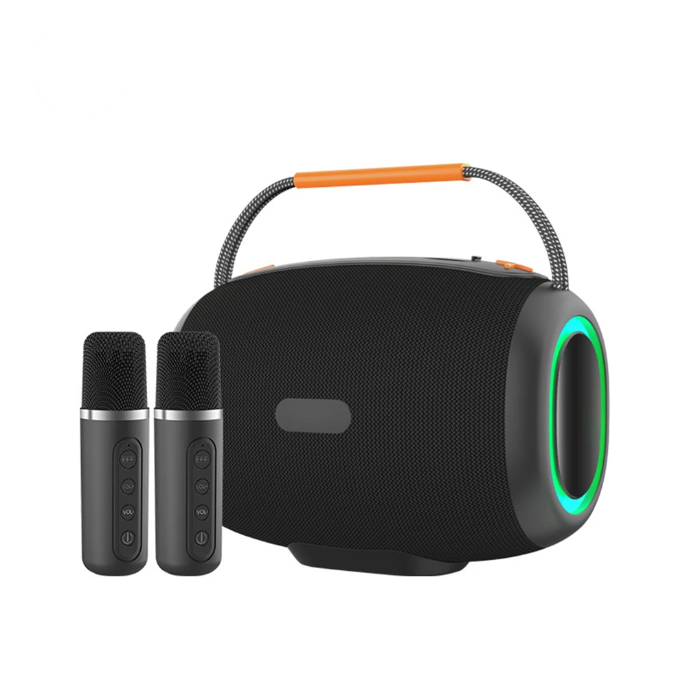 

Беспроводная Bluetooth-колонка, компактная компьютерная аудиосистема, караоке, портативный мини-сабвуфер для дома, усилитель звука, все в одном.