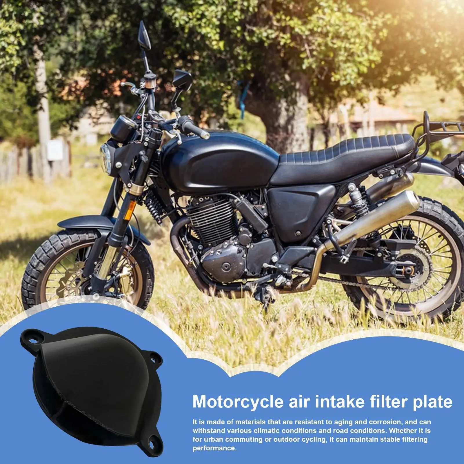 

Motorcycle Air Filter Plate Motorcycle Replacement Engine Filter Plate Engine Protection Cleaner For Drivers Men Women Fathers