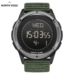 NORTH EDGE 2025 New ALPS Men's Carbon fiber Digital Watch Shock Militray Sports Super Light Outdoor Compass Waterproof 50M