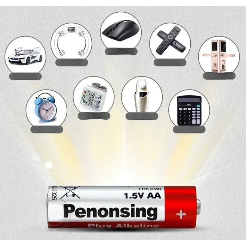 بطارية قلوية 1.5 فولت AA Plus LR6 عالية الأداء للألعاب والساعات والمصابيح الكاشفة ومشغلات الصوت وشفرات الحلاقة ومضادة للتسرب