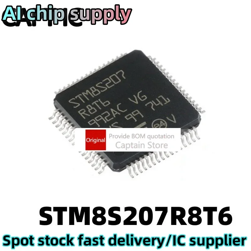 5PCS STM8S207R8T6 LQFP64