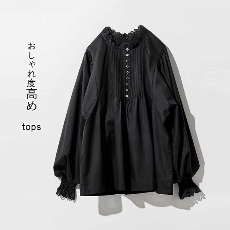 

Spot Goods2025Popular Summer New Pleated Artistic Long Sleeve Shirt Top Women