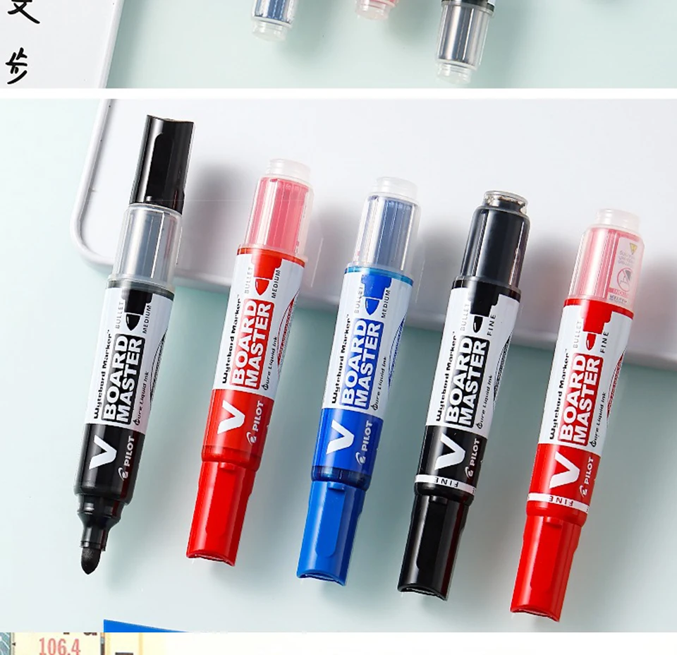 1 stücke Japan Pilot Whiteboard Marker V Direkte Flüssigkeit Große Kapazität Tinte Klassenzimmer WBMAVBM-M Ersatz Tinte Tasche Büro Liefert – Detail 9