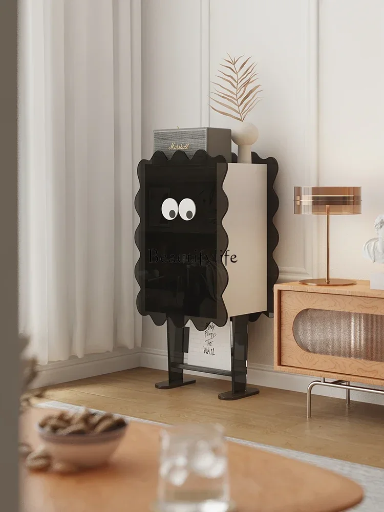 

01Big eyes living room TV sofa side cabinet porch storage locker modern