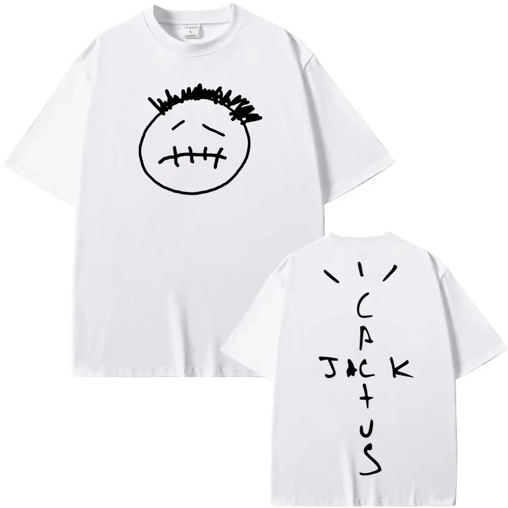 تي شيرت مغني الراب الأمريكي وترافيس بأكمام قصيرة 100% قطن تي شيرت مطبوع عليه جرافيك سكوت تي شيرت الهيب هوب الشرير ملابس علوية