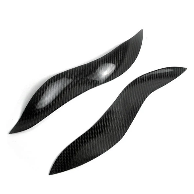 

Unique Car Headlights Eyebrow Eyelid Trim Cover Sticker Car Styling Accessories For Smart 2003 Parts Carbon Fiber