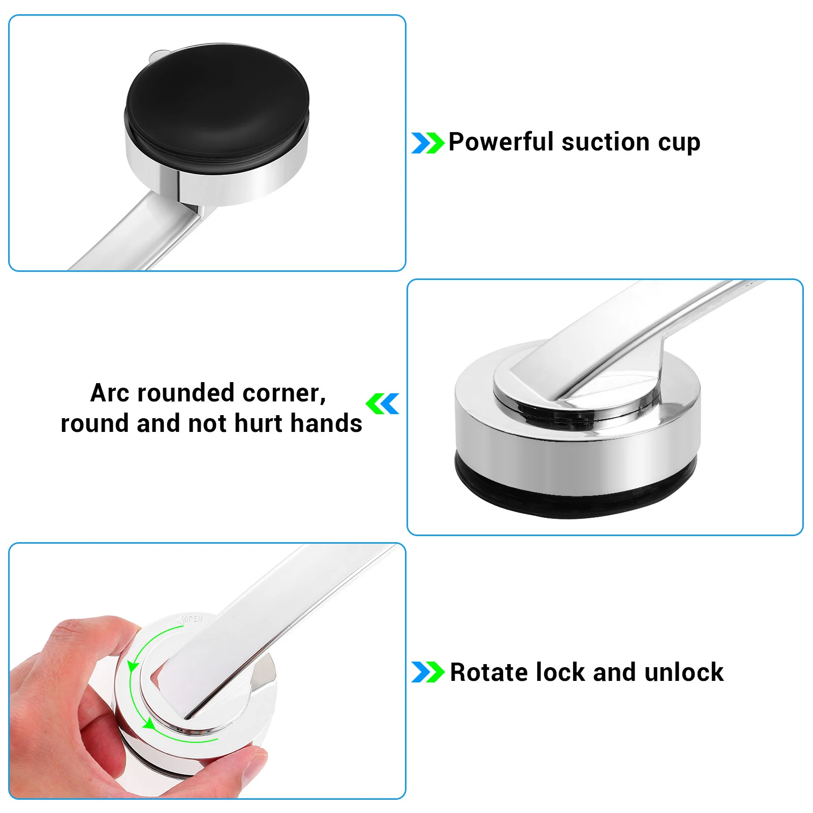 Sicherheits-Duschgriff, Haltegriff, rutschfeste Badewannenstützschiene für ältere Menschen, verdicktes, ergonomisches Design, starke Tragfähigkeit