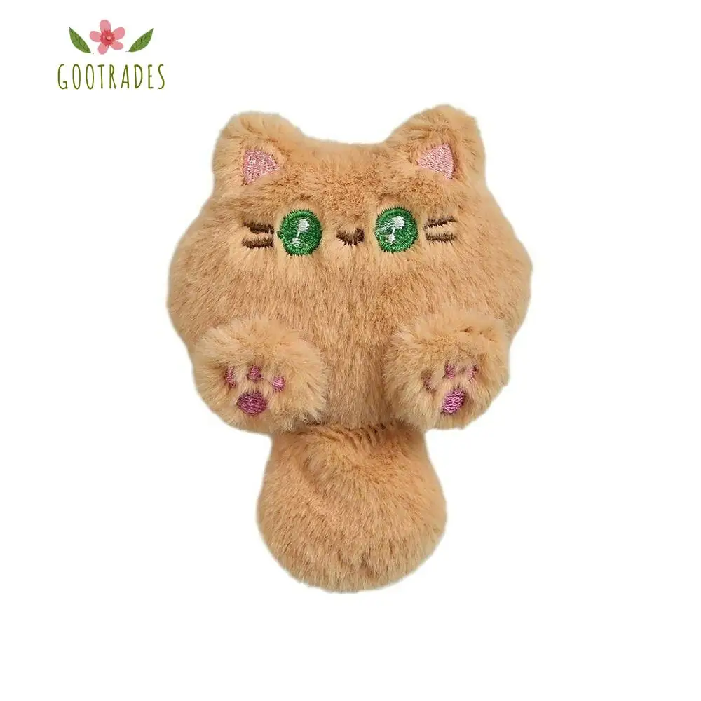 Cartoon Katze Plüsch Schlüssel bund niedlichen Spielzeug Plüsch ausgestopfte Kaninchen Puppe Schlüssel ring Kawaii weichen Bären Anhänger mit Schwanz Rucksack Dekor