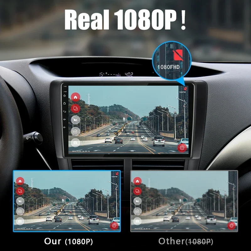 Srnubi FHD 1080P Dash Cam for Android Multimedia ADAS Car DVR Dashcam DVRs Video USB TF Card 32G 64G Auto Recorder Player DVD