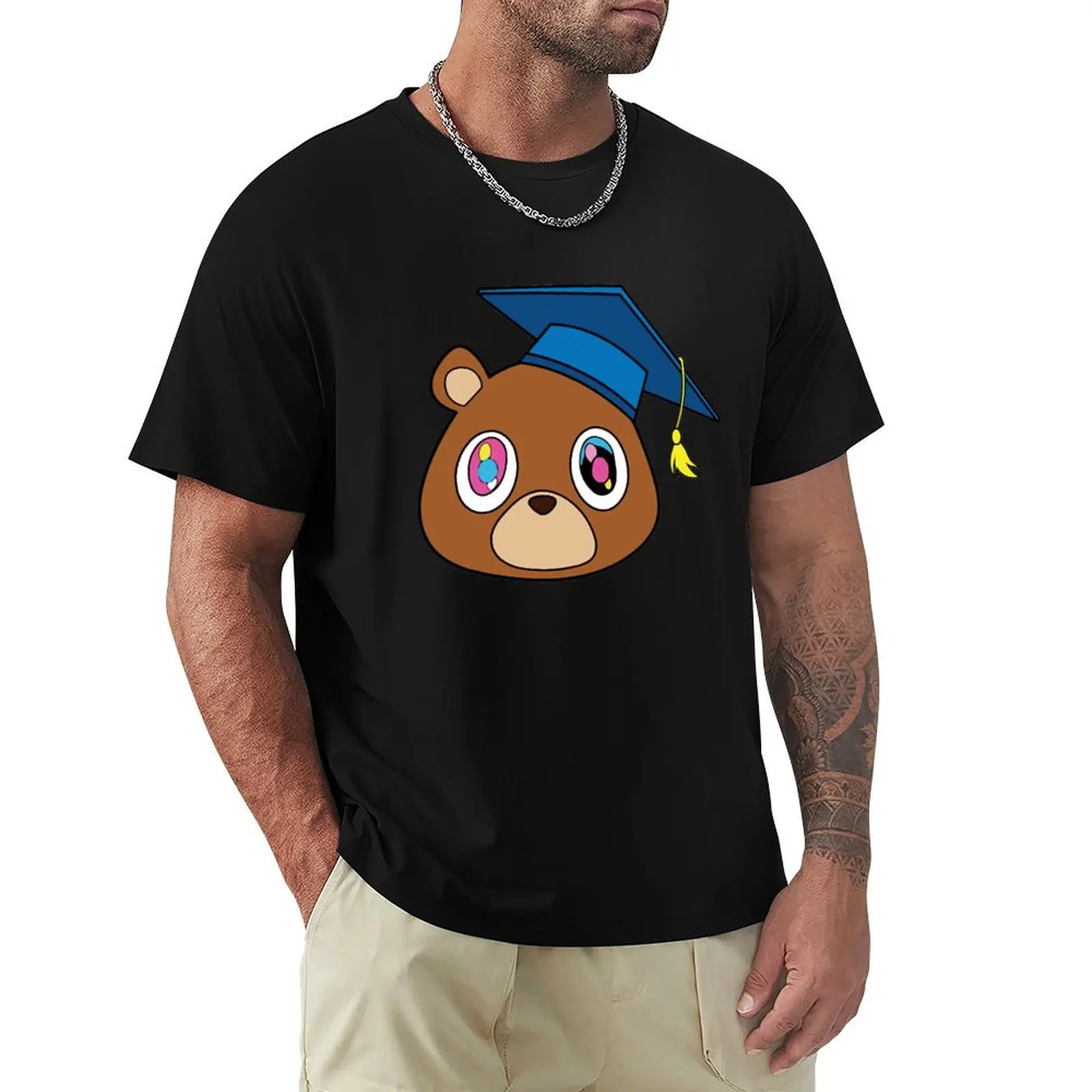 

Kanye Graduation Bear T-Shirt cotton graphic tees Louboutins vintage T-shirt men