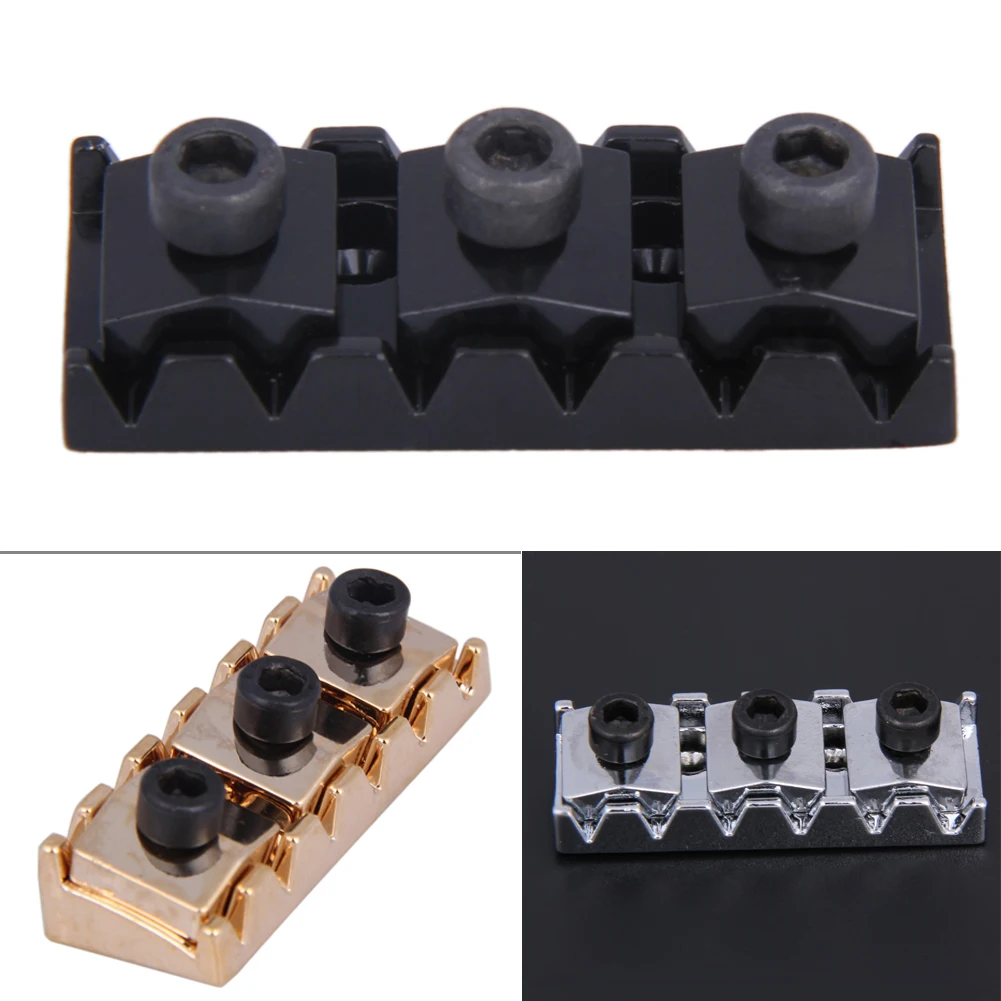 42.2mm Double Rocking Guitar Nuts Replacement Electric Guitar Neck String Pillows Durable with Wrench Screws Guitar Accessories