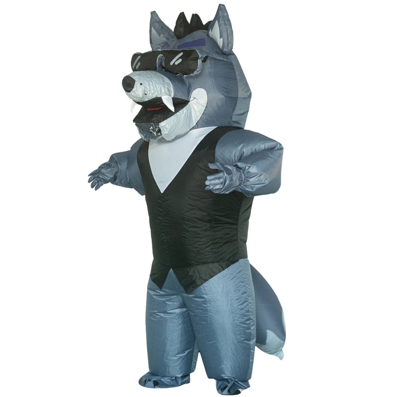 Inflatable Wolf Costume Funny Inflatable Wolf Costume Full-Body Inflatable Outfit Oversized Comfortable for Adults