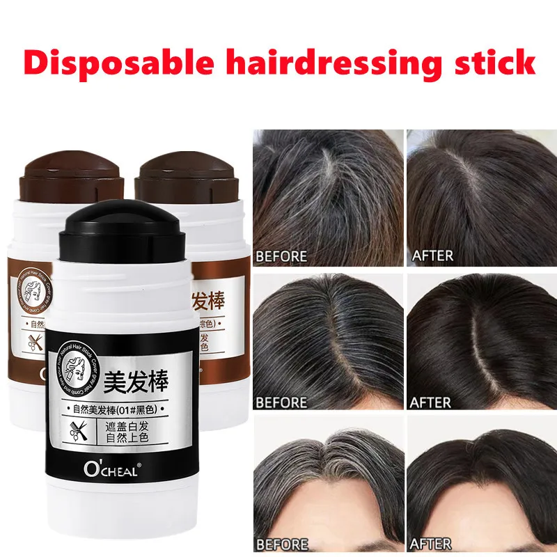 

Hair Stick Covers White Hair, Sideburns Cover White Hair, Apply Black, Disposable Short Effect Dyeing Agent, Pen Paste