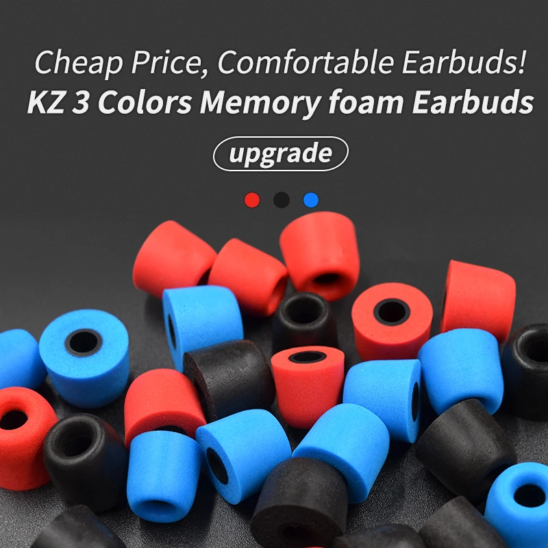 KZ Headset Ear Cap 3Pair(6PCS) Noise Isolating Comfortble Memory Foam Ear Tips Earbuds For Original In Earphone Headphones