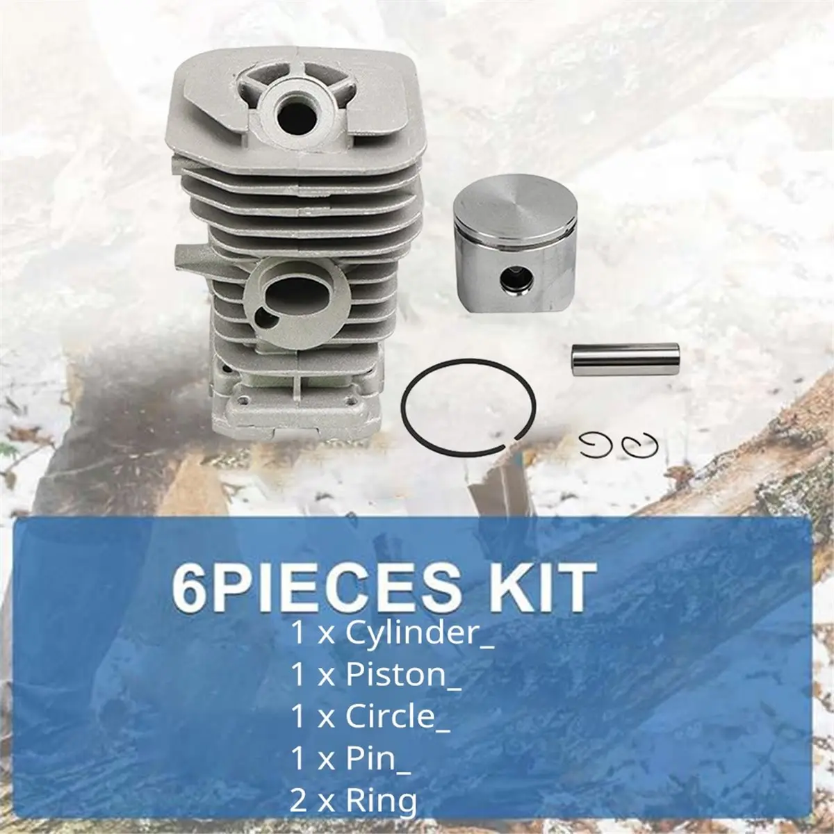 DT38 38mm Cylinder Piston Kit Assembly Set for 137 Chainsaw Replacement 530069941 Chainsaw Repair Parts