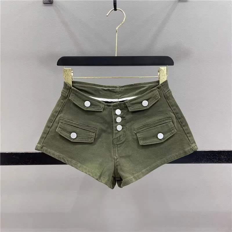 Sexy Lage Taille Knoop Super Shorts Dames Zomer Nieuwe Elastische Slanke Jeans Denim Shorts Hemelsblauw