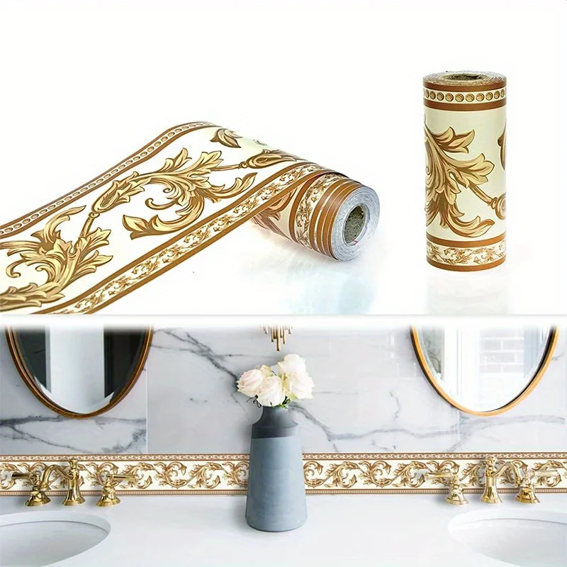 1 Roll of 9 Metres Peel and Stick Wallpaper Border Removable Self-adhesive Wall Border Decoration