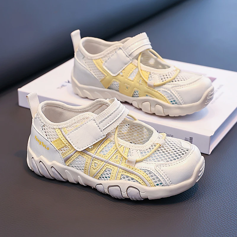 

New Summer Single Mesh Casual Sandals Breathable Sports Shoes For Little Girls Daily Wear