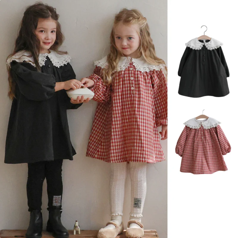 

Детское платье для девочек, весна 2026, новинка, модное, с принтом, в корейском стиле, хлопковое, милое, для принцесс, детская одежда