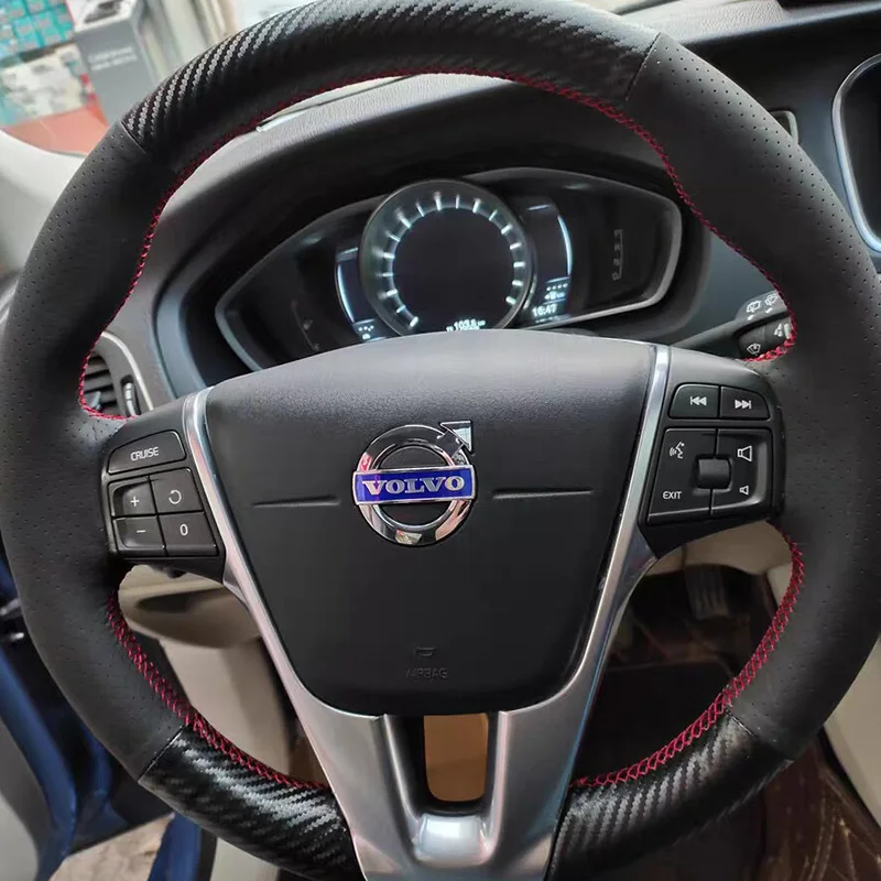 

Для Volvo V60 S60 V40 S80, ручная сшивка, игла, резьба, аксессуары для защиты автомобиля, удобная натуральная кожа