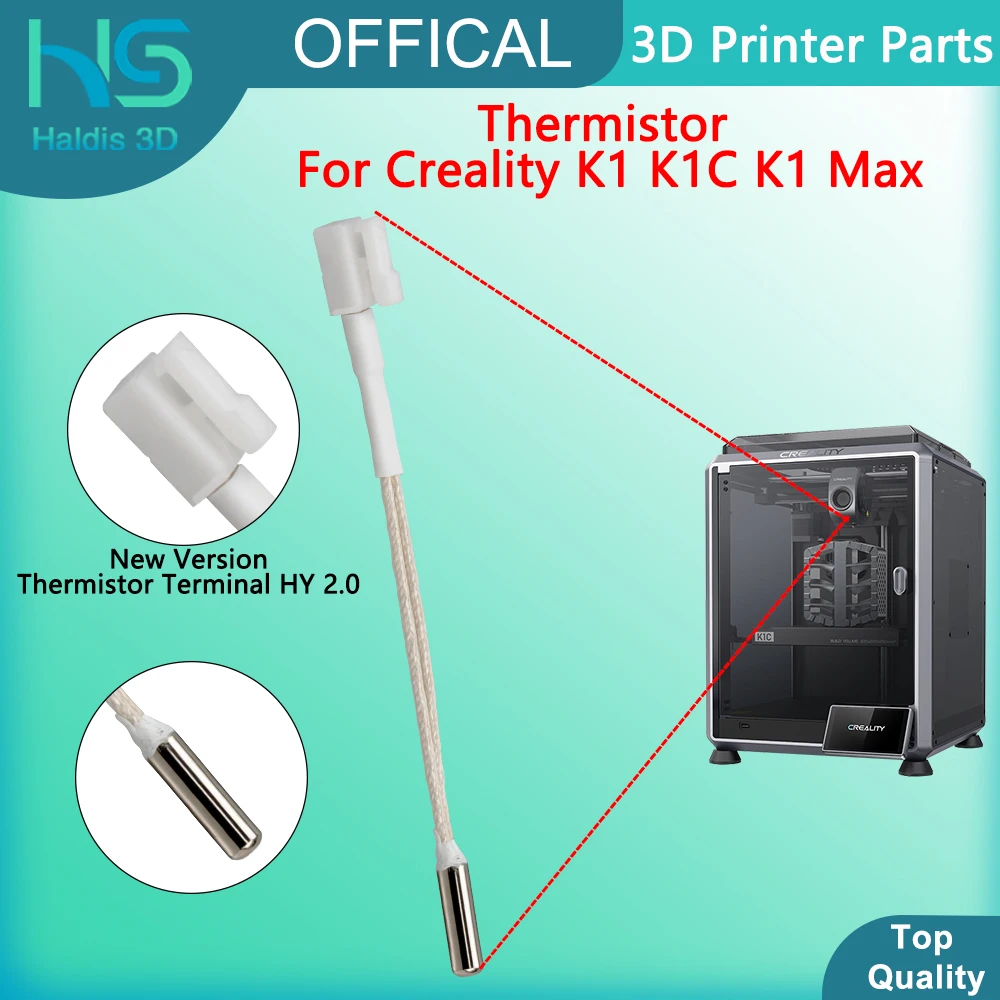 

Hotend Thermistor For Creality K1 K1C Thermistor HY 2.0 Terminal Fit For New Version Board For K1 Max 3D Printer Accessories