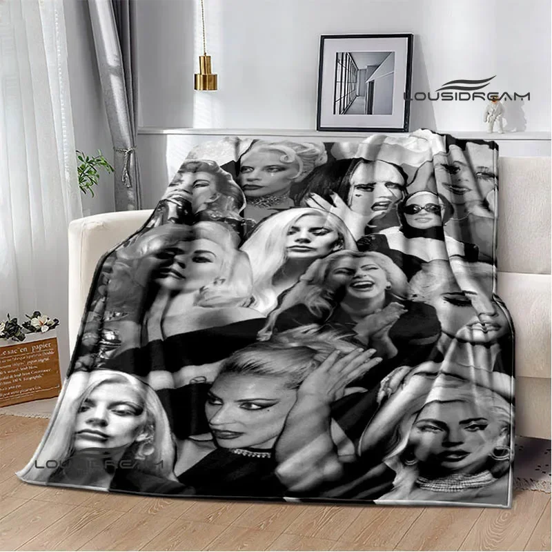 3D L-Lady-Gaga printed blanket warm flannel blankets soft and comfortable blanket home travel blanket bed linings birthday gift