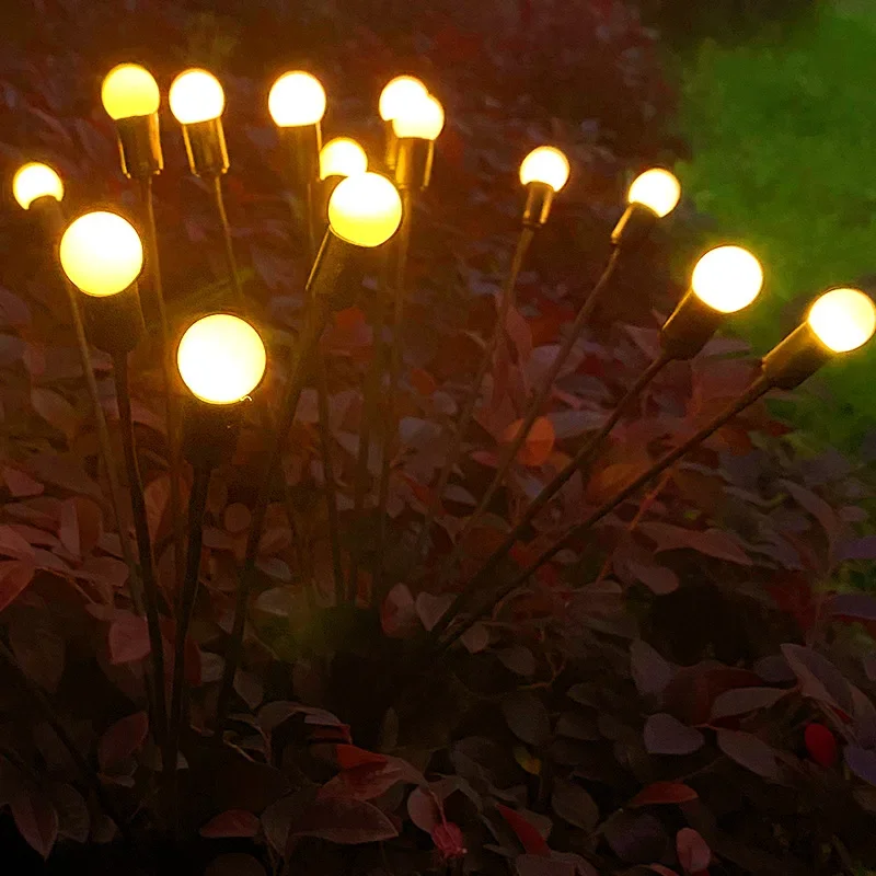 Waterdichte Zwaaiende Zonne-Vuurvlieg Lichten 6 Led-Verlichting Voor Tuin Gazon Buiten Binnenplaats Patio Pad Decoratie