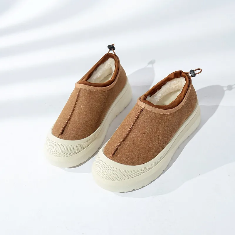 

2026 Winter Unisex Chunky Snow Boots, Wool-Lined Thermal Waterproof Ankle Boots with Anti-Slip Sole, Warm Casual Outdoor Boots