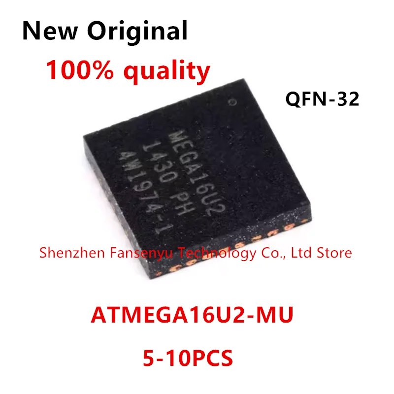 

(5-10piece)100% New ATMEGA16U2-MU ATMEGA16U2 MEGA16U2 QFN-32 Chipset.