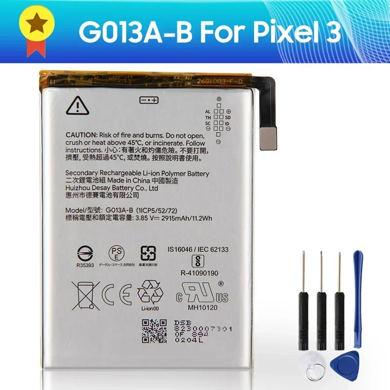 Replacement Battery G013A-B For Google Pixel 3 Pixel3 G013C-B For Google Pixel 3XL High Quality Batteries 3430mAh