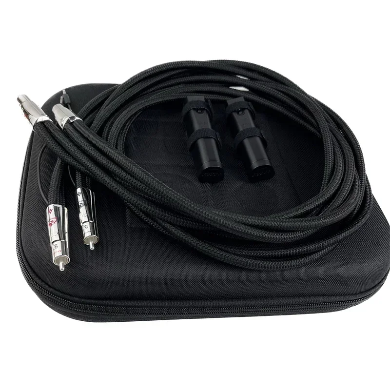 Pair Audiophile Dragon RCA Cable PSS Pure Silver HiFi Audio Interconnect Line with Noise-Dissipation System
