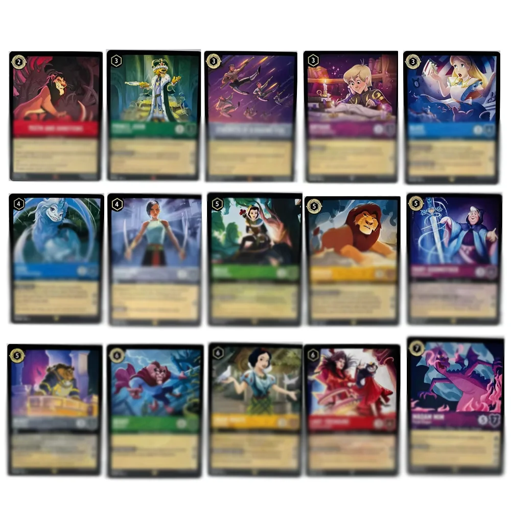 

Lorcana Proxy Card 2 EN Rise of the Floodborn Beast Tragic Hero Mufasa Betrayed Leader Cinderella Regular Games Cards English