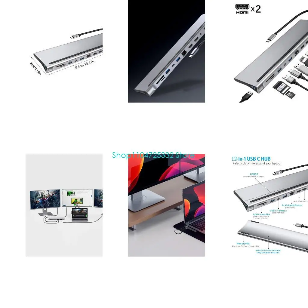 

P5EA Ноутбук типа C-Dual для многопортового адаптера док-станции 12-в-1, тип C