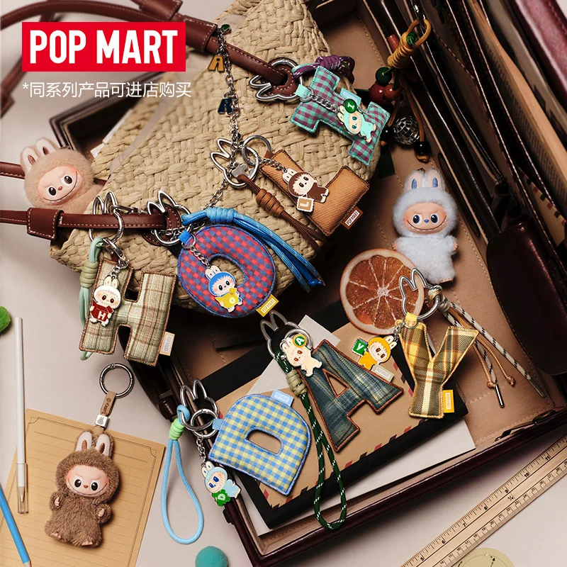 

Genuine Popmart Labubu Heart Code Series Letter Keychain Blind Box Labubu Bag Charm Birthday Gifts For Girls Trendy Toys Figure