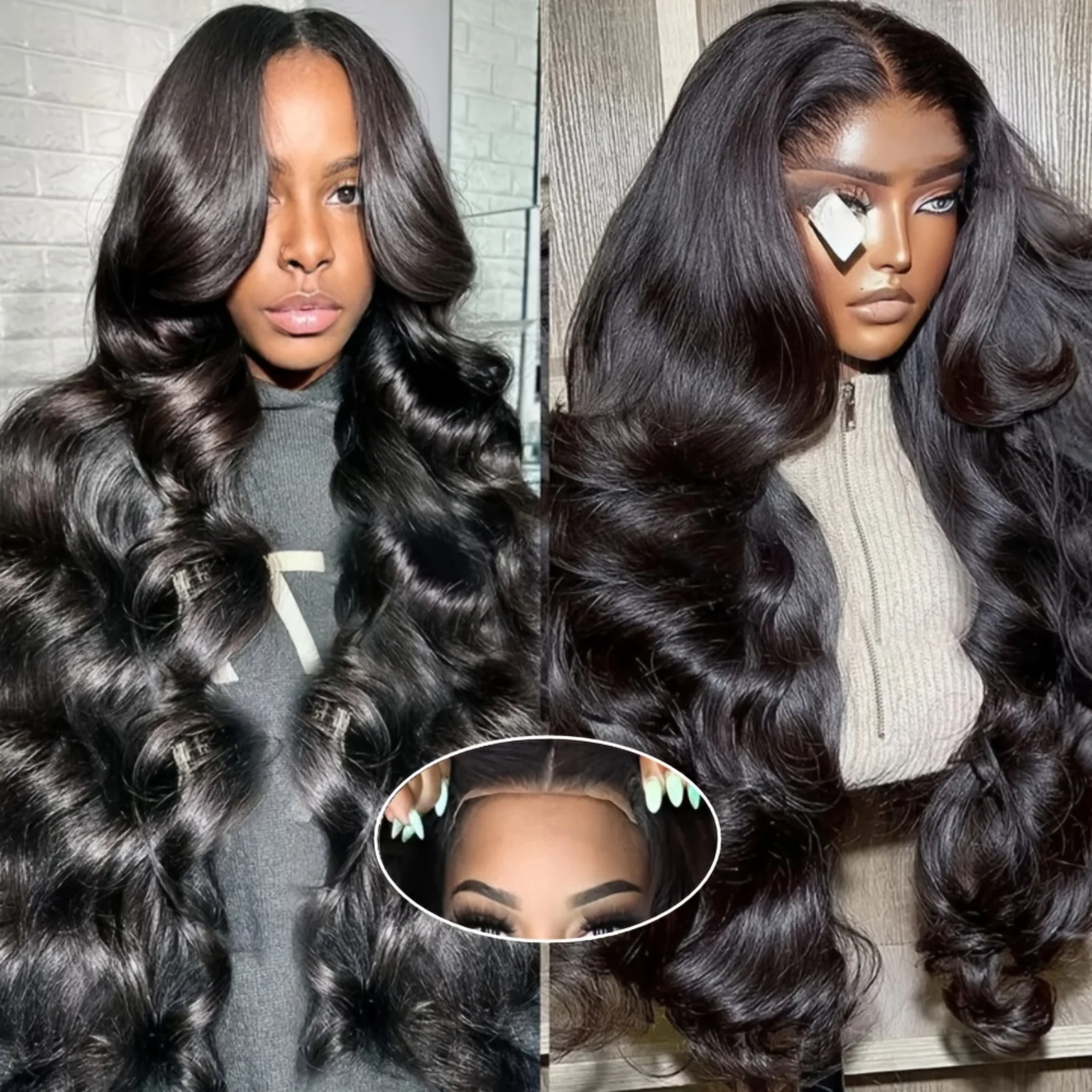 

Накладные парики из натуральных волос Body Wave с HD-кружевом 13x6, готовые к использованию, без клея, в продаже. Парик с HD-кружевом 5x5 из натуральных волос.