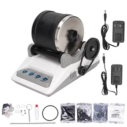 HS-403 Rock Tumbler Kit DIY Electric Rock Tumbler Toy with Rough Gemstones Polishing Grits for Adult Kids Polishing Machine