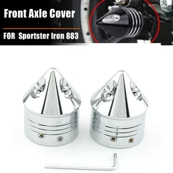 Motorcycle Front Axle Nut Covers Caps For Harley Sportster Iron 883 1200 Touring Street Glides Road Kings Glides VRSC Softail
