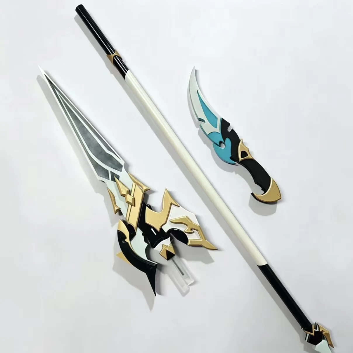 Genshin Impact Cosplay Lohen Cos Luminous Spear Daggers Weapons Prop Halloween Christmas Fancy Party Costume Accessories 6