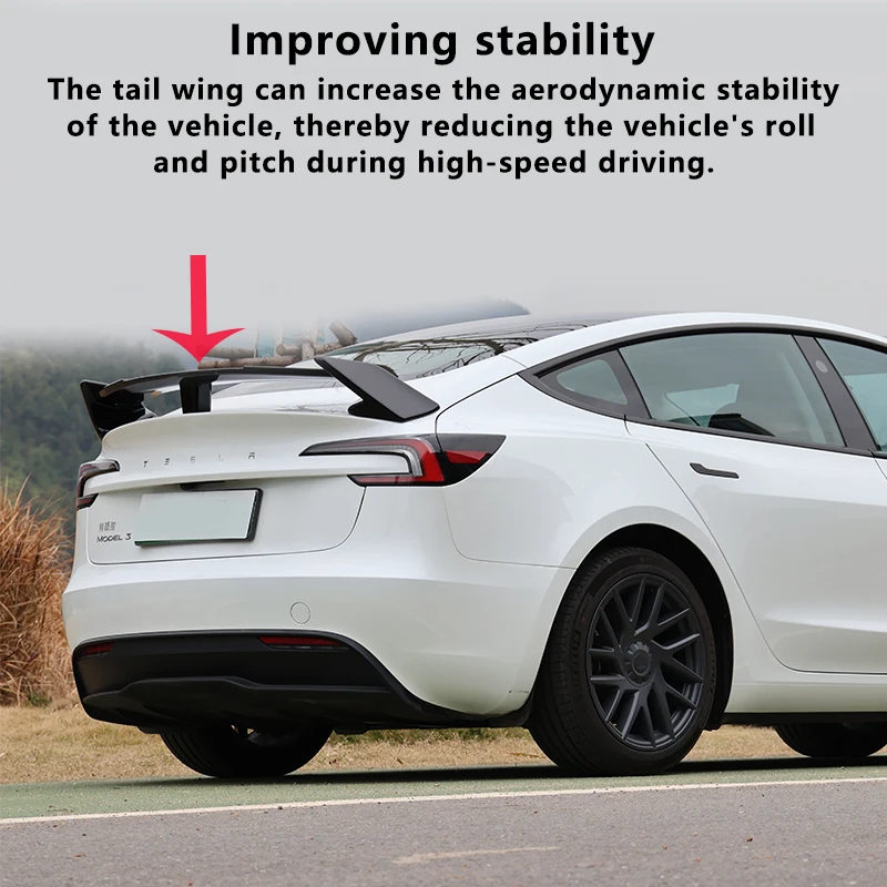 For Tesla Model 3 Highland 2024 Rear Trunk Lid Spoiler Wing  Car Tailgate Flap Trim Decklid Lip Body Accessories