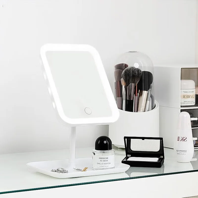 LED makeup mirror intelligent adjustable three color flat makeup mirror desktop fill mirror adjustable mirror